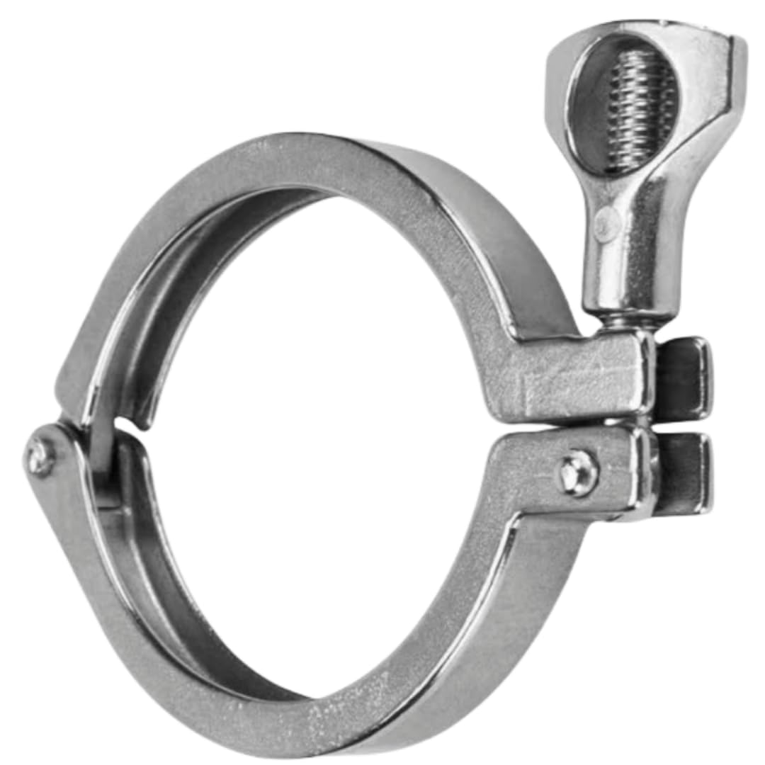 Jjurqbsxc One Color 10" Heavy Duty Stainless Steel Tri Clamp With Wing Nut - Sanitary Tube Fittings For Secure Connections(5In)