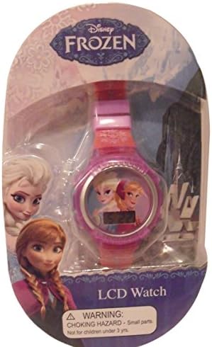Disney Frozen Elsa Anna Pink Purple Snowflakes Digital LCD Girls Watch