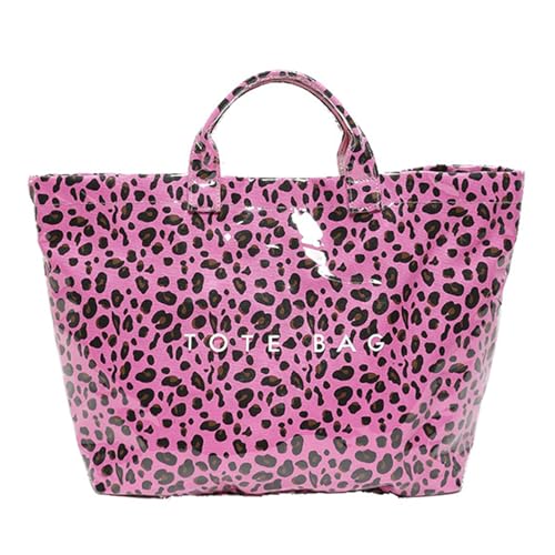 Image of Large Tote Bags for Women PVC Clear Totes Bag Plastic Carry All Bag Kraft Paper Shoulder Handbag Hobo for Work Travel