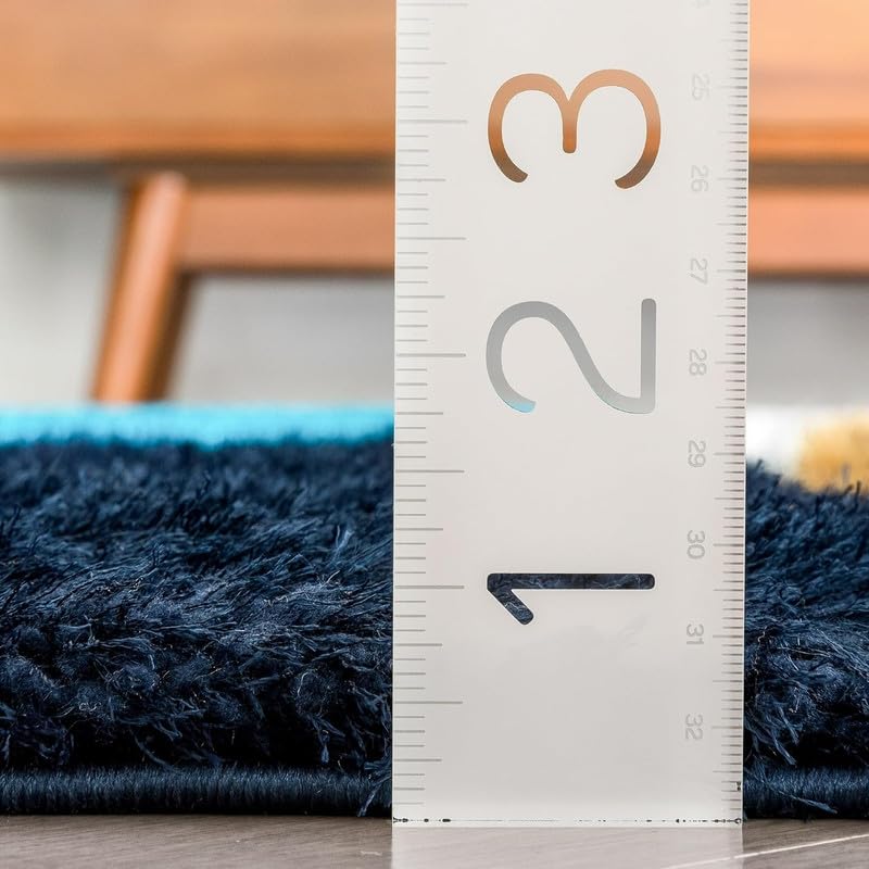 Image of TRANQUIL Polyester Fluffy Fur Rug Shaggy Modern Carpet for Living Room, Bedroom, Guest Room, Kids Room (6x9 Feet, Multi 03)
