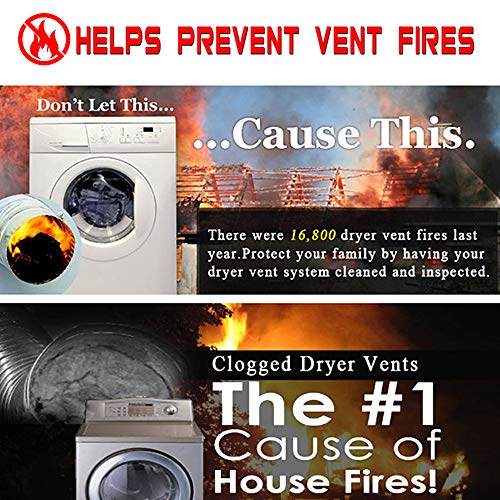 Sealegend 30 Feet Dryer Vent Cleaner Kit Lint Remover Fireplace Chimney Brushes Extends Up To 30 Feet Synthetic Brush Head #TOP3