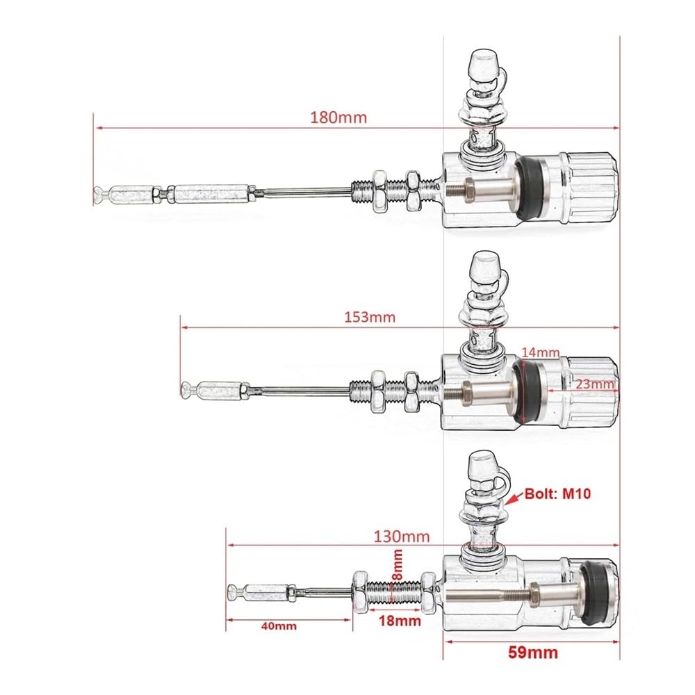 Embrague Moto Kit De Embrague Hidráulico CNC Cilindro Maestro De Palanca De 7/8 "y 22mm, Ciclomotor De Moto De Cross De 125~250cc para Du&Cati para Ap&rilia