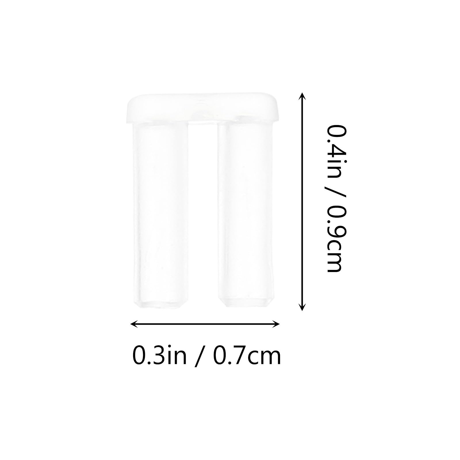 Accessori per Occhiali senza Montatura 64 Pezzi Boccole in Plastica Trasparente Doppio Manicotto Perno di Fissaggio per Riparazione Lenti Montature Sottili e Spesse Kit