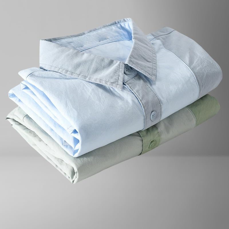 Chemise d'été manches courtes homme patchwork : style sans étouffer