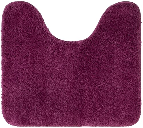 Brandsseller Tapis de WC 45 x 50 cm avec découpe en microfibre douce - Antidérapant - Pour...