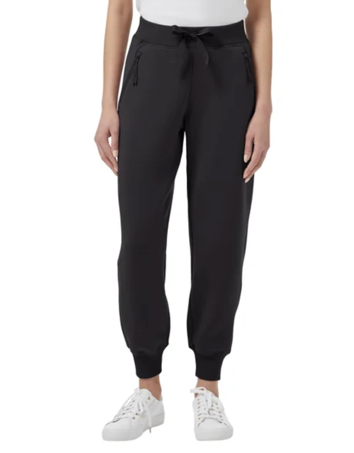 KIRKLAND Signature Womens Moisture Wicking Relaxed Fit Active Jogger Pant US Alpha Small Regular Regular Black