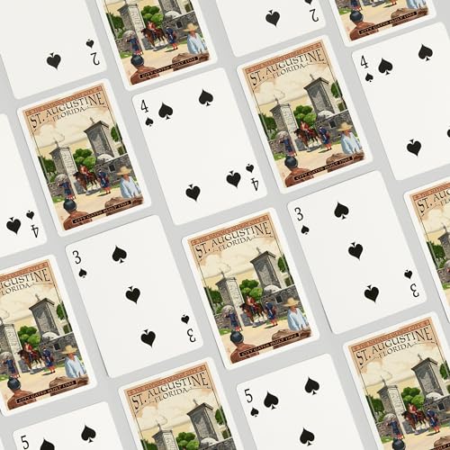 Baraja St. Augustine Florida con 52 cartas tamaño póker miniatura 4
