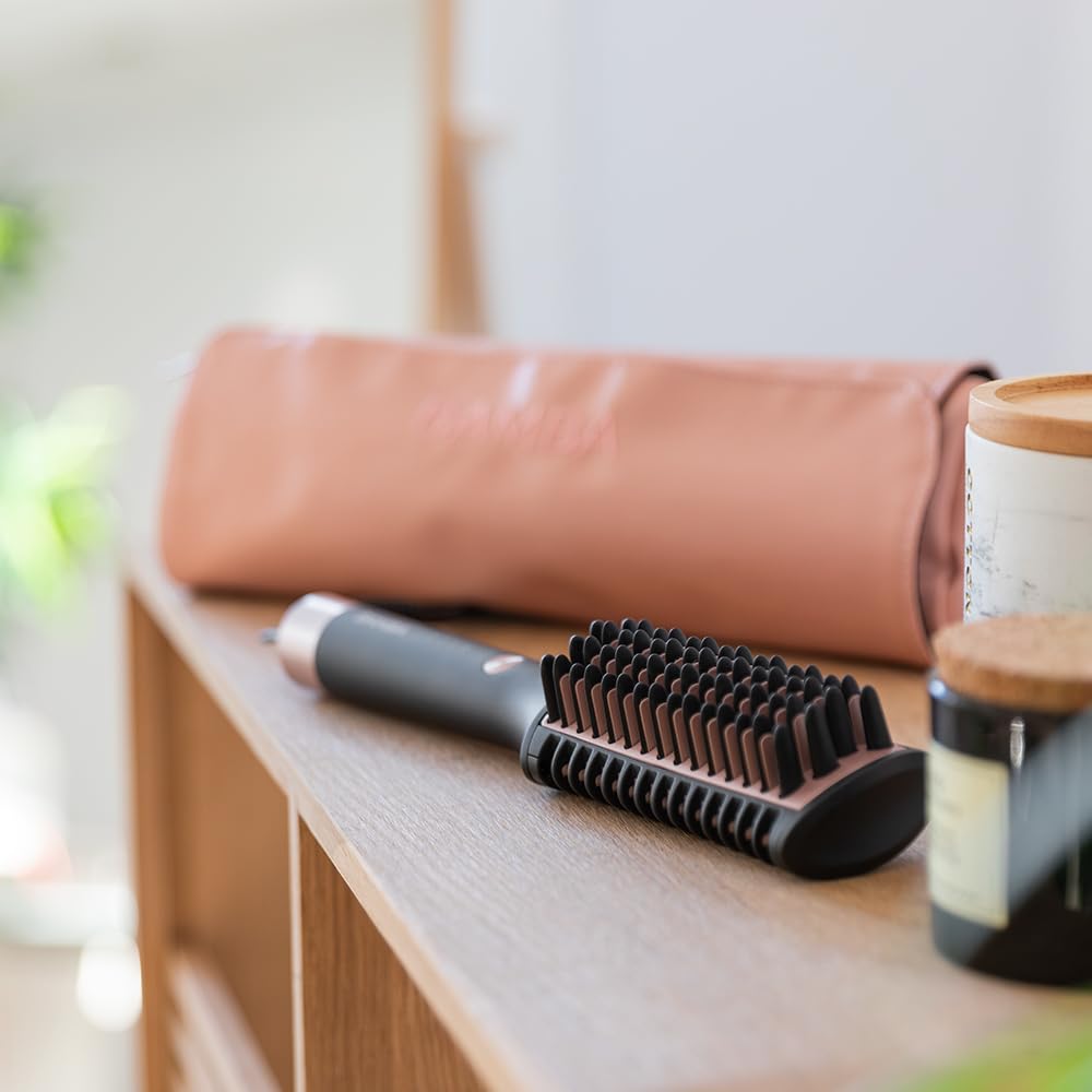 Cecotec Spazzola lisciante da viaggio InstantCare 400 Travel Brush, Rivestimento in ceramica, Temperatura massima 190º, Liscia senza togliere volume, Cavo 360º, Indicatori LED