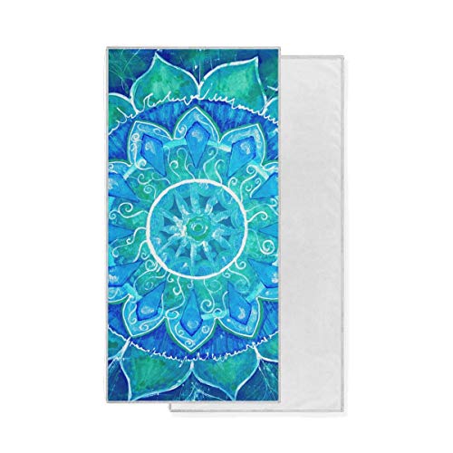 MONTOJ - Toalla de cocina, diseño de mandala, color azul