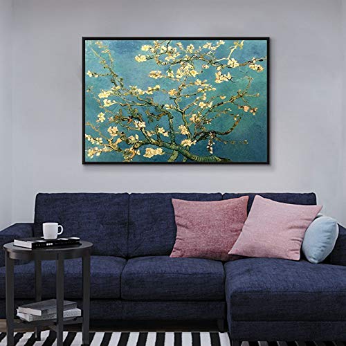 BANLANA Paint by Numbers for Adults, DIY Adult Paint by Number Kits for Beginners on Canvas Rolled 16" by 20" Unframed (Van Gogh Almond Blossom Tree)