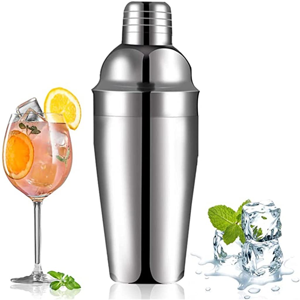 WolFum Edelstahl-Cocktail-Shaker, kein Auslaufen, langlebig, großer Getränke-Shaker, Mixer, Shaker-Flasche, Getränk, Party, Bar, WolFums (Größe: 350 ml)