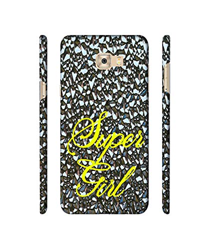 Image of Amazon Brand - Solimo Designer Super Girl On Foil 3D Printed Hard Back Case Mobile Cover for Samsung Galaxy C7 Pro