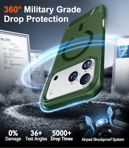 Image of Temdan Designed for Phone 18 Pro /17 Pro Case, [Built-in Invisible Kickstand][Compatible with MagSafe][Military Grade Shockproof] Slim Translucent Matte Phone Case for Phone 18 Pro /17 Pro 6.3 inch