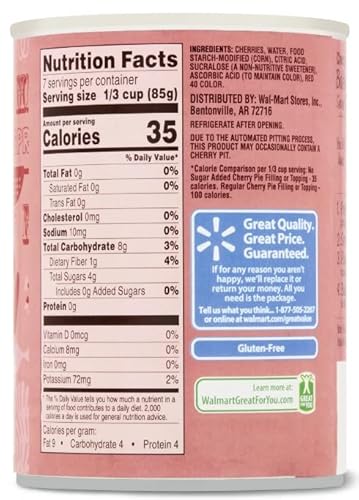 No Sugar Added Pie Filling Topping Variety Includes Cherry (2 Cans) And Apple (2 Cans) Gluten Free Packaged By Favoricks #TOP5