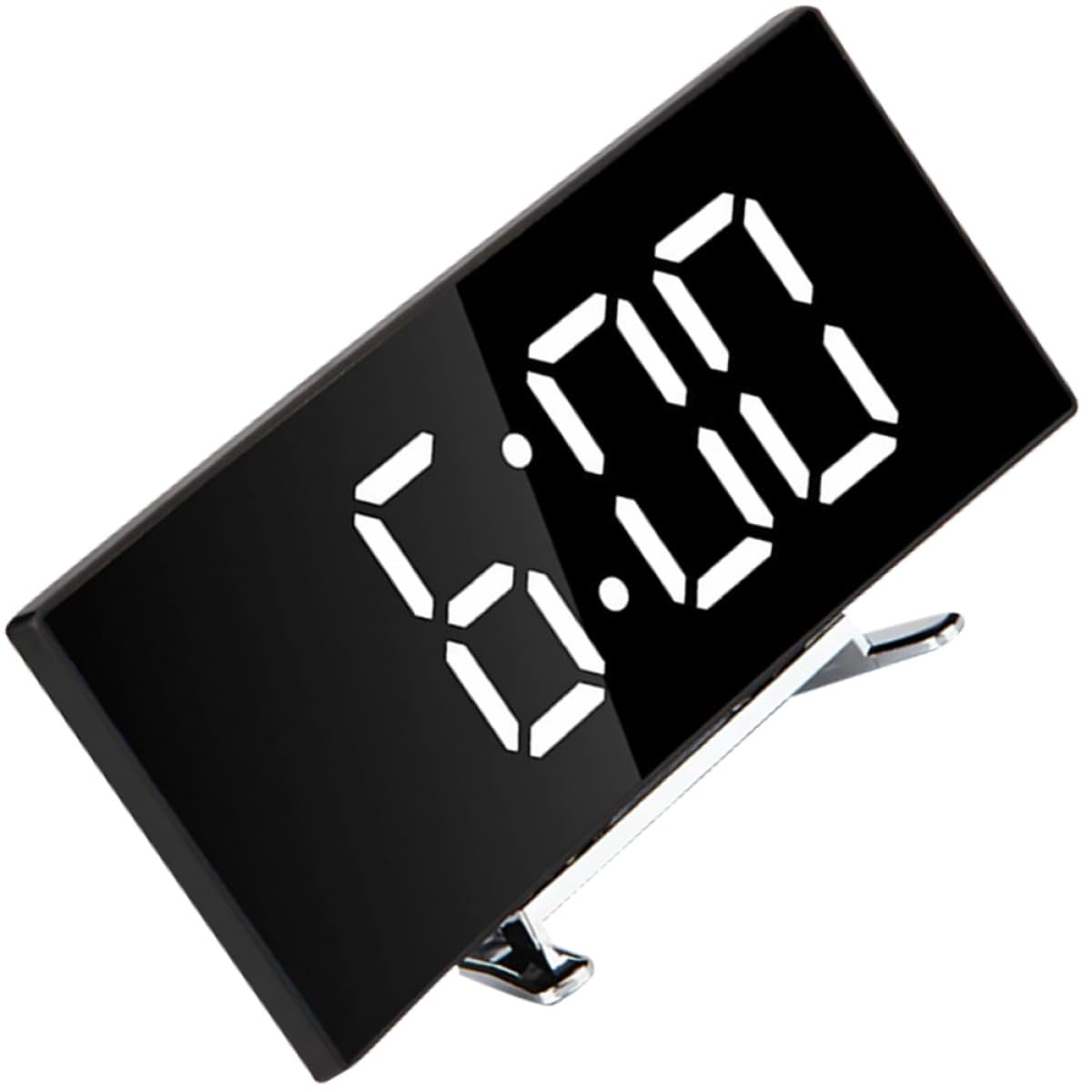 Réveil numérique compact contre la fatigue visuelle horloge LED à luminosité réglable