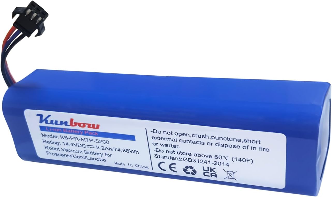 Replacement Battery for Proscenic M7 Pro, LDS M7 Pro,M8 Pro,M7 Max,U6,for Xiaomi Viomi S9,for Viomi D800, UONI V980 Max, V980 Plus Robot Vacuum.(14.4V/74.88Wh)