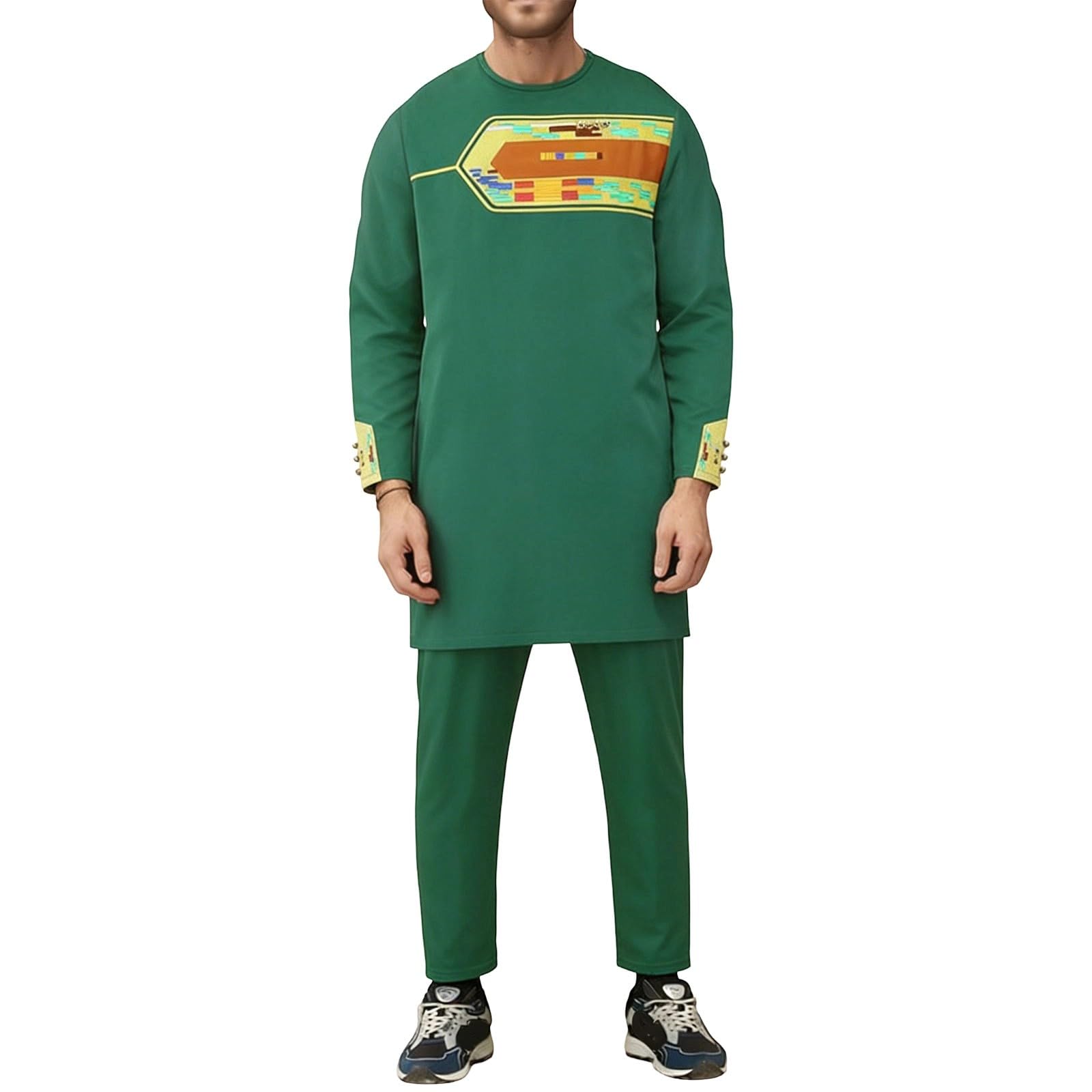 Elegant Embroidered Traditional Thobe Robe Abaya Dishdasha For Men Attire