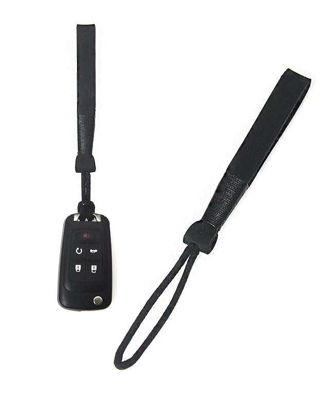 Chaveiro para Chave de Carro em Couro LAGIPA com Cordão sem Metal Preto