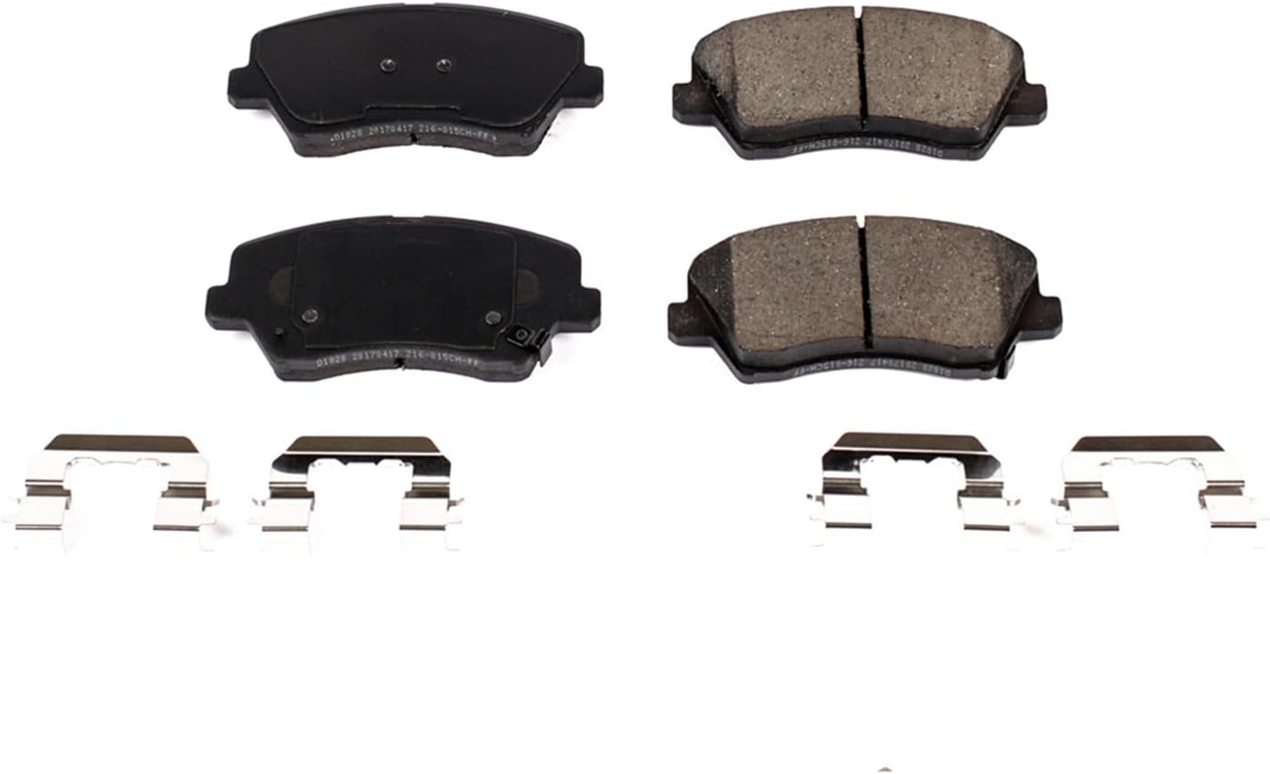 PowerStop Front Brake Pads For Hyundai Veloster 2016-17 |Veloster 2019-20 |Kia Forte 2017-18 |Forte5 2017-18 - Z17 Ceramic Brake Pads With Installation Hardware, 17-1828