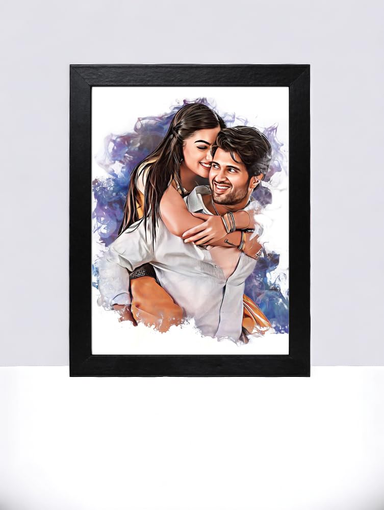 Wood Vsk Sketch Art Rectangular Photo Frame Wall Mount with