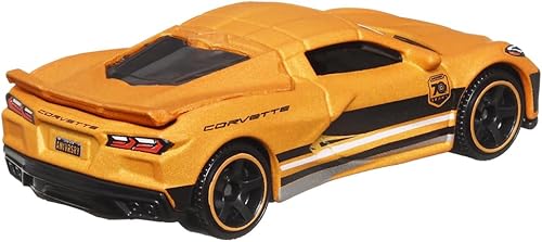 Miniatura 3 de Matchbox Moving Parts - Vehículo fundido a presión de 70 años de edición especial, HMV12  Inspirado en Chevy Corvette 2020  25 naranja y negro