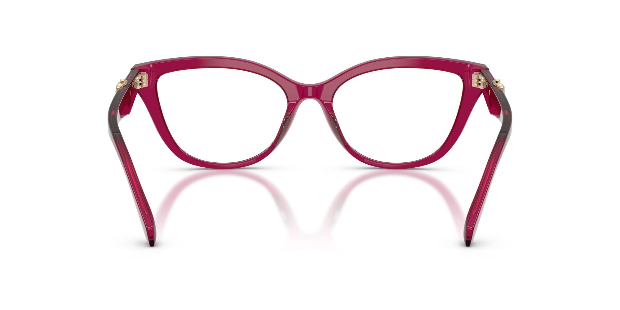 Michael Kors Damskie oprawki do okularów korekcyjnych Mk4164u Bellano uniwersalne dopasowanie kocie oko, Plum Transparent/Demo Soczewka, 52 mm