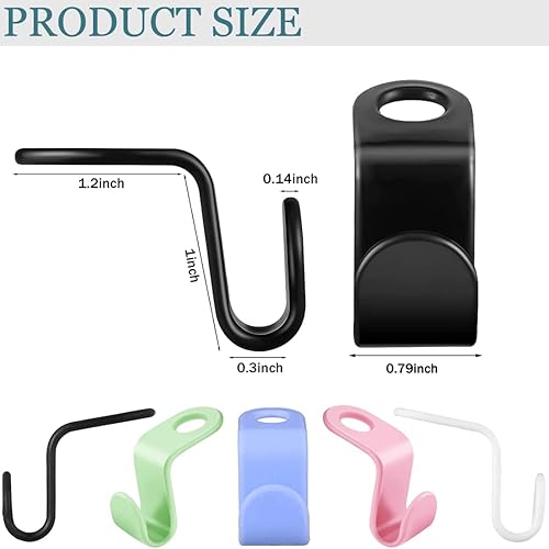 Miniatura 10 de 50 ganchos para colgar ropa, ganchos en cascada, clips extensores de plástico multifuncionales resistentes para ahorrar espacio, color blanco