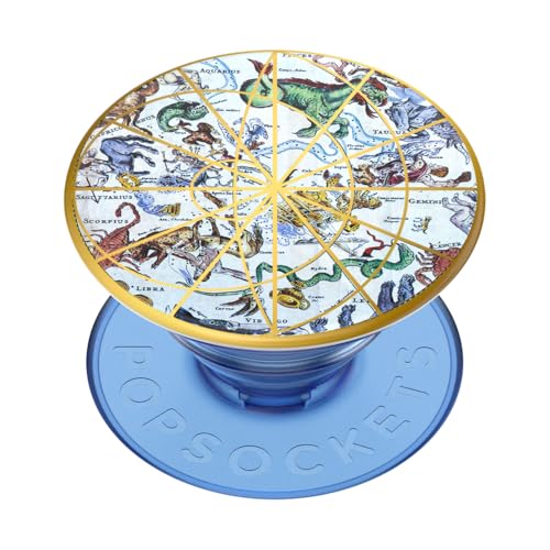 PopSockets Poignée de téléphone Transparente avec béquille Extensible, PopSockets pour téléphone, PopGrip translucide, Les cieux