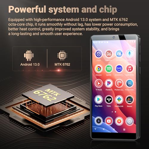 image for Oilsky 128GB MP3 Player with Bluetooth and WiFi, Android 13.0, 5.5