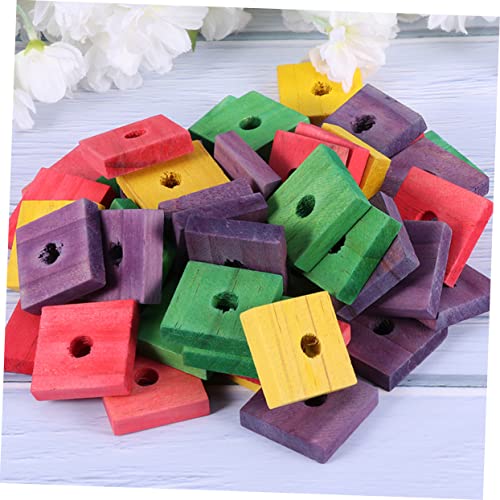 Toddmomy 50 Stück Spielzeug kauen Papageienspielzeug selber Machen Spielzeug zum Zerkleinern von Papageien Ara holzspielzeug holzspielsachen Papagei Knabberspielzeug Zähneknirschspielzeug