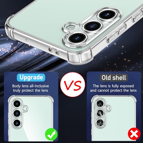 YisrLery 3 in 1 Phone Case Compatible with Samsung Galaxy S24 FE Case and 2 Pack Tempered Glass Screen Protector, Slim Soft TPU Shockproof Anti-Scratch Samsung S24 FE 5G Phone Case Silicone Clear YisrLery 3 in 1 Phone Case Compatible with Samsung Galaxy S24 FE Case and 2 Pack Tempered Glass Screen Protector, Slim Soft TPU Shockproof Anti-Scratch Samsung S24 FE 5G Phone Case Silicone Clear