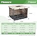 Peipaws Dog Crate Cover 48 Inch - Three Doors Waterproof Dog Kennel Cover, 600D Oxford Fabric Cage Covers with a Water Bottle Nozzle, Allowing Dogs to Drink Water at Any Time. Beige (Cover Only)