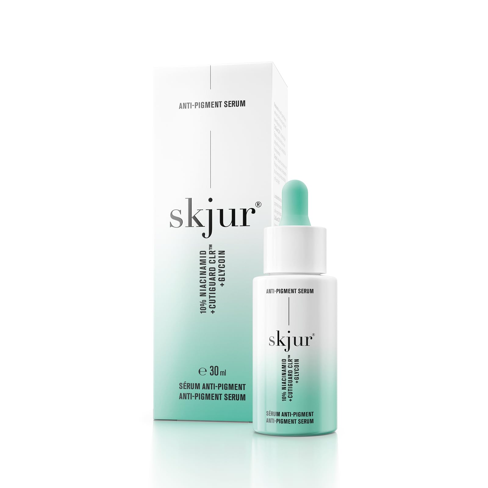 Skjur Anti-Pigment Serum - Niacinamide 10% [mit Glycoin, CutiGuard CLR & Niacinamid] - Anti Pigmentflecken Gesichtspflege Damen - Anti Aging Face Care - Gesichtsserum - vegane Skincare (30ml)