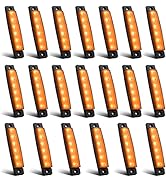 Biqing Lot de 20 feux de position latéraux universels 12 V 6 LED clignotants latéraux avant