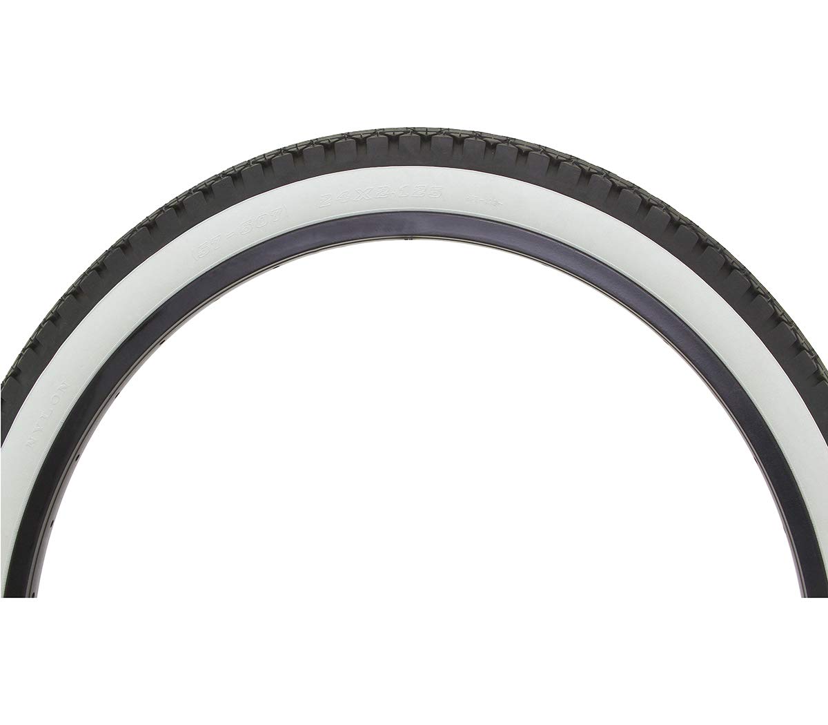 Alta Bicycle Tire Duro 24 x 2.125 Bike Tire Diamond Drizzle Style (Black/White Wall)