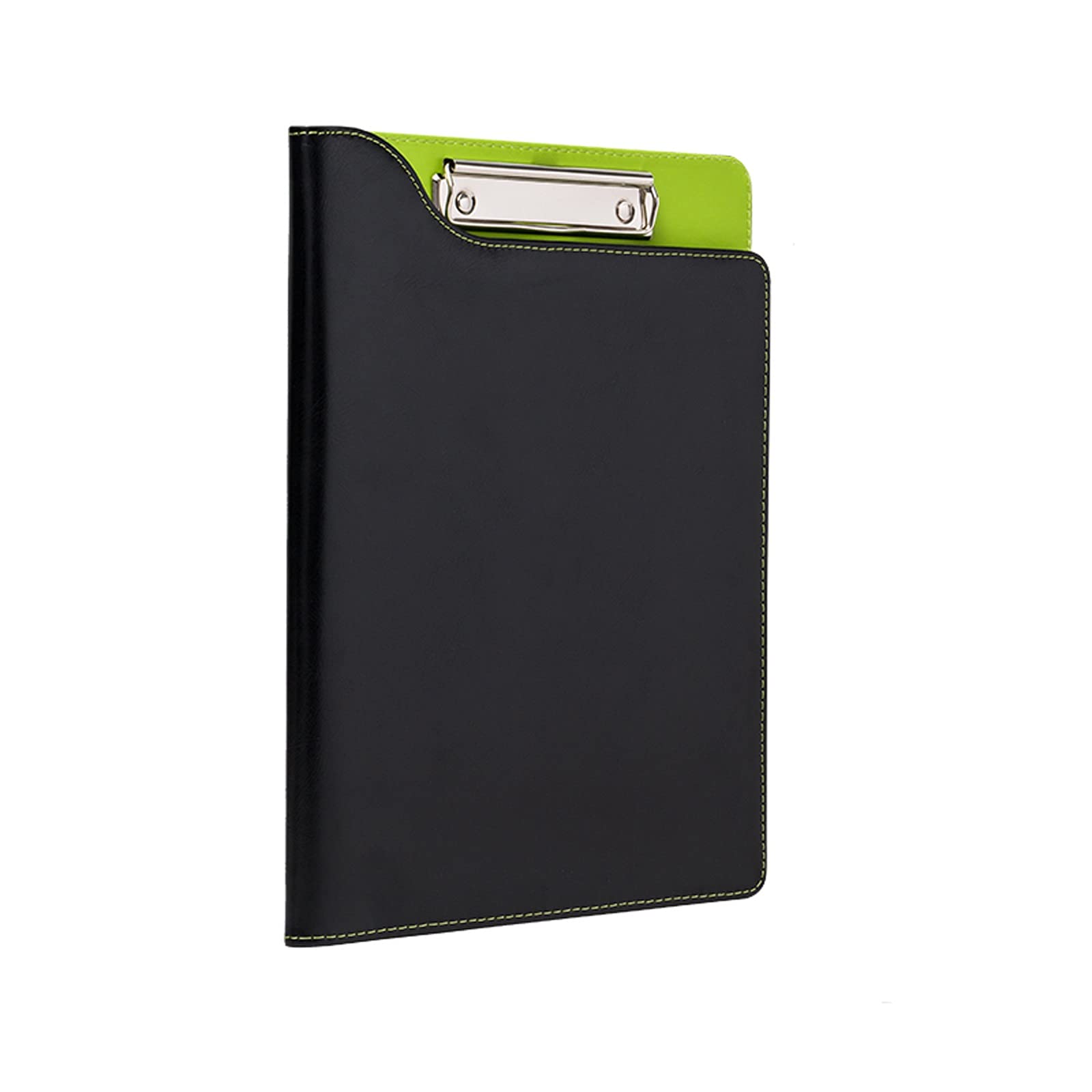 Uchwyt na dokumenty A4, wielofunkcyjny segregator spotkanie biznesowe Clipboard wielokolorowe podpisywanie książka skórzany segregator do biura, szkoły, biznesu, teczka do archiwum (zielony)