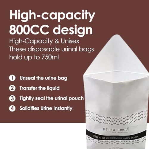 Image of (Travel) Unisex Pocket Sized Disposable Urine Bags Use & Throw Bags Solidifies Urine Instantly For Travellers & Kids (Pack of 25 Bags) | As Seen On Shark Tank India | Outdoor Toilet Needs | Convenient & Hygienic