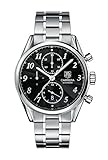 Zusätzlich ist dieses TAG Heuer Modell Wasserdicht bis 10 bar (100 Meter) und verfügt über folgende Funktionen: Datum, Stunde, Minute, kleine Sekunde, Chronograph