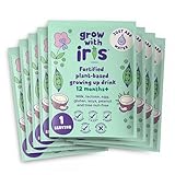 Fortified Dairy-Free Toddler Milk Alternative - 8 x Travel Sachets - Plant-Based Growing Up Drink for Kids 12 Months+ Allergen Free - Vegan - Calcium, Vitamins C, D, B12 - Grow with Iris (8 x 29.7g)