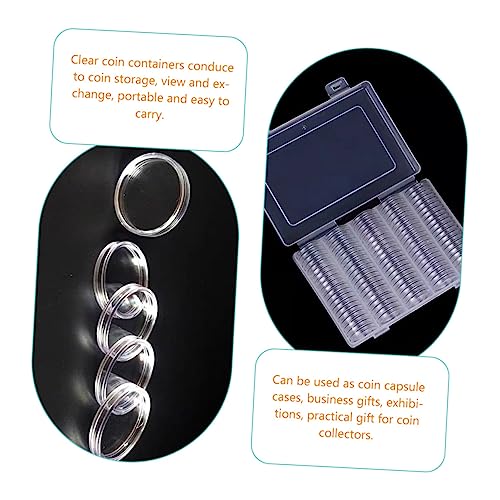 Cajas para monedas VILLCASE pack 100 piezas transparentes miniatura 5