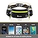 Number-one Running Belt with Water Bottles(2 x 175ML), Hydration Belt Waterproof Waist Pack Bag Fits iPhones Adjustable Sports Waist Pouch for Marathon Running Hiking Cycling,Green