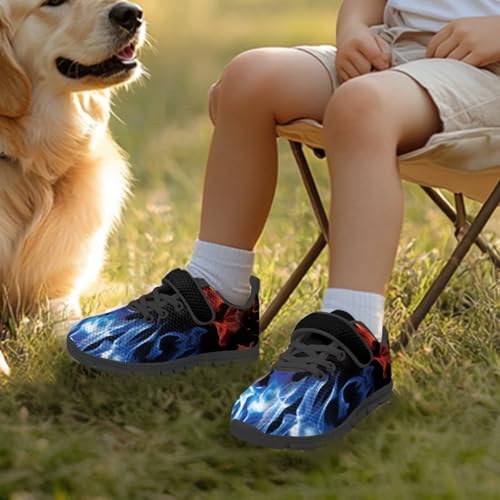 Kids Shoes for Boys Single Buckle Running Walking Sneakers Breathable Lightweight Sports Shoes US-11-2.54