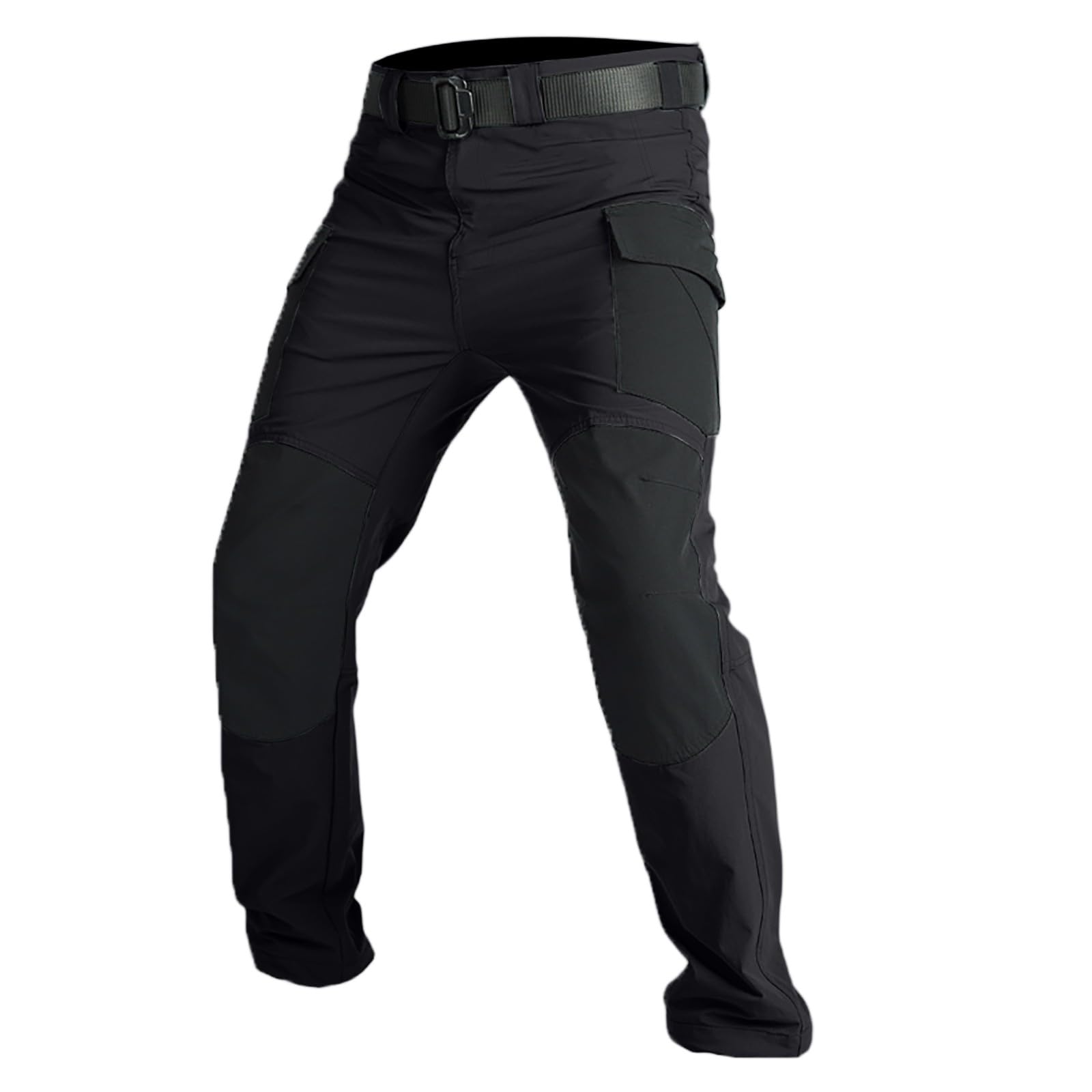 TOFOTL Pantaloni Lavoro Tasche, Pantaloni Uomo Cargo Elastici in Vita, con Tasche per Ginocchiere, Tasche Multiple, Tessuto Confortevole, Usura Esterna Resistente E Durevole