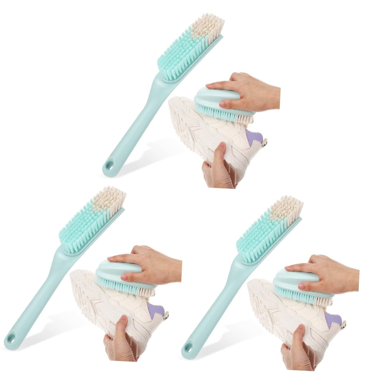 CALLARON 3sätze Haushaltsreinigungsbürsten Teilig Schuhbürste Waschbürste Aus Robustem Ergonomischer Griff Vielseitig Einsetzbar Für Schuhe Wäsche Und Polstermöbel