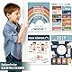 BIROYAL 16 ABC Poster für Kinder - A4 Alphabet Poster - pädagogische Lernposter Kinder - dickes Papier und beidseitig laminiert - Lernposter Grundschule - Alphabet Lernen - Lernhilfe für Kinder