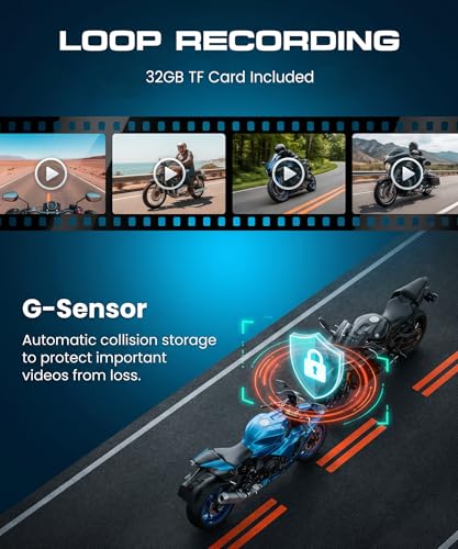 Upriding 1080P Motorcycle Dash Cam