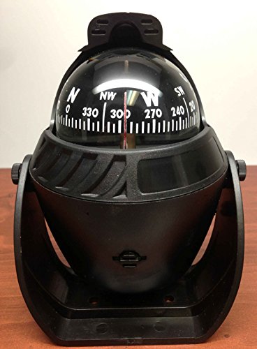 Brújula Náutica Deportiva Negra Pactrade Marine con Luz y Soporte Línea Lubber Visible miniatura 3