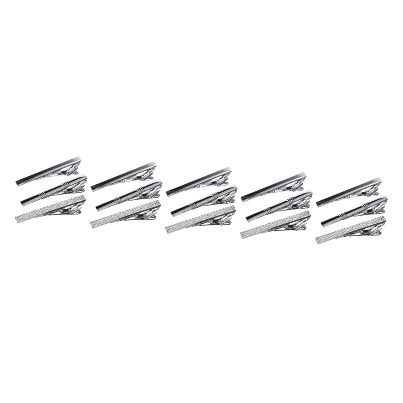 minkissy 5 Sätze Krawattenklammer-set Krawattennadel Für Männer Anzug Krawattenklammer Krawattenklammern Für Männer Herrenkrawenclip Legierung Silver 3 Stück * 5