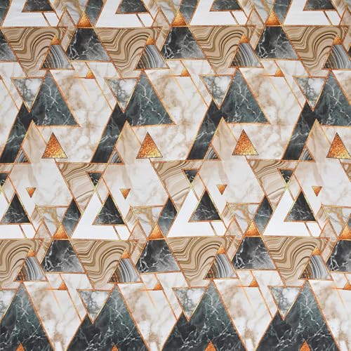 Image of Glace Cotton 220 TC Single Bedsheets Soft Breathable Fabric Elegent Design| Wrinklefree (Size-60 X 90 Inch) with 1 Pillow Covers (Size-17 X 27 Inches, Black Triangle)