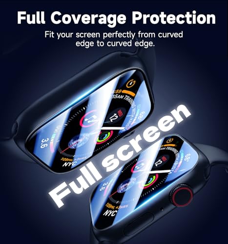 Image of MAGIC JOHN 2 Pack for Apple Watch Series SE /6 /5 /4 44MM Screen Protector, TPU Film for iWatch Series SE /6 /5 /4, HD Transparent, Anti Scratch, Bubble Free